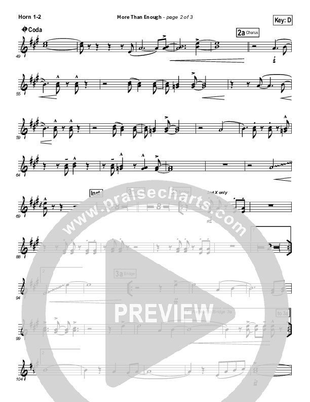 More Than Enough French Horn 1/2 (Israel Houghton)