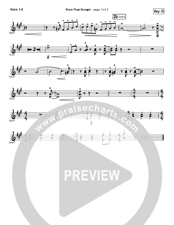 More Than Enough French Horn 1/2 (Israel Houghton)