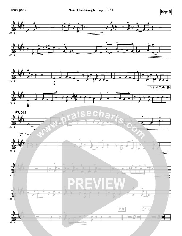 More Than Enough Trumpet 3 (Israel Houghton)