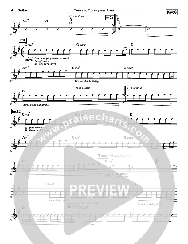 More And More Acoustic Guitar (Israel Houghton)