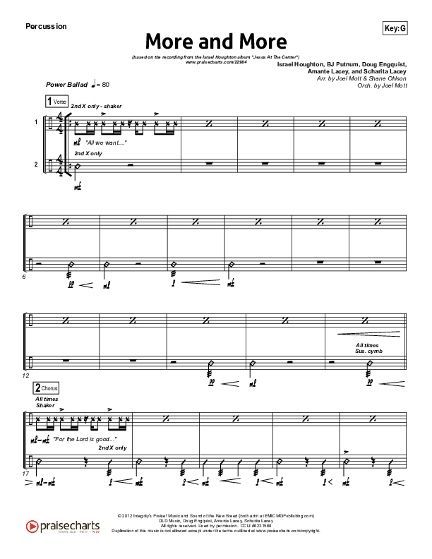 More And More Percussion (Israel Houghton)