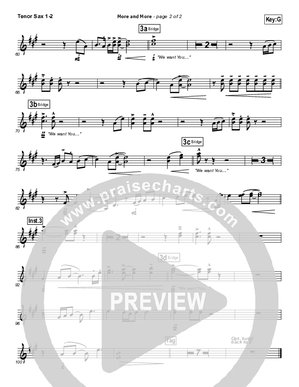 More And More Tenor Sax 1/2 (Israel Houghton)