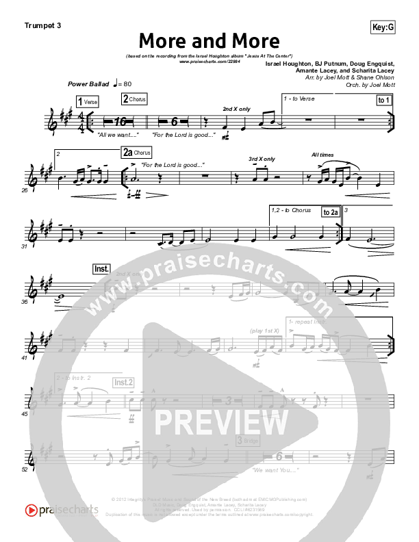 More And More Trumpet 3 (Israel Houghton)