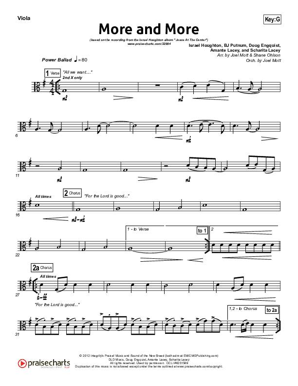 More And More Viola (Israel Houghton)