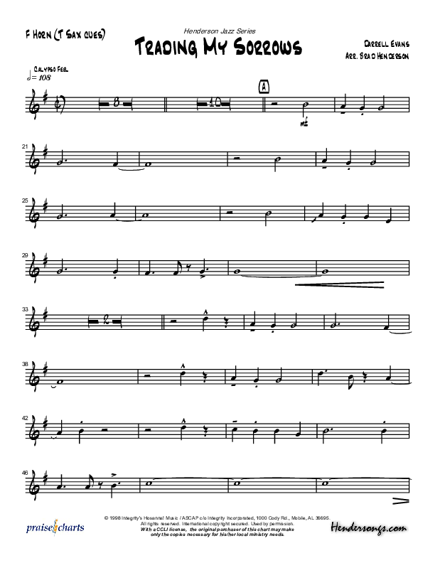 Trading My Sorrows French Horn (Brad Henderson)