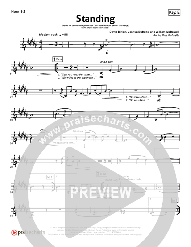 Standing French Horn 1/2 (Covenant Worship)