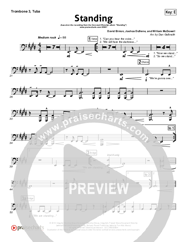 Standing Trombone 3/Tuba (Covenant Worship)