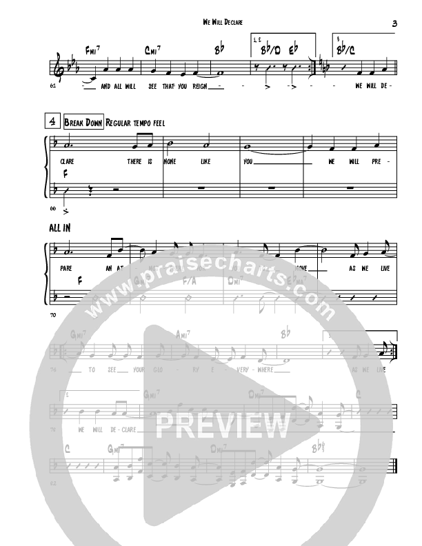 We Will Declare Lead Sheet (Covenant Worship)