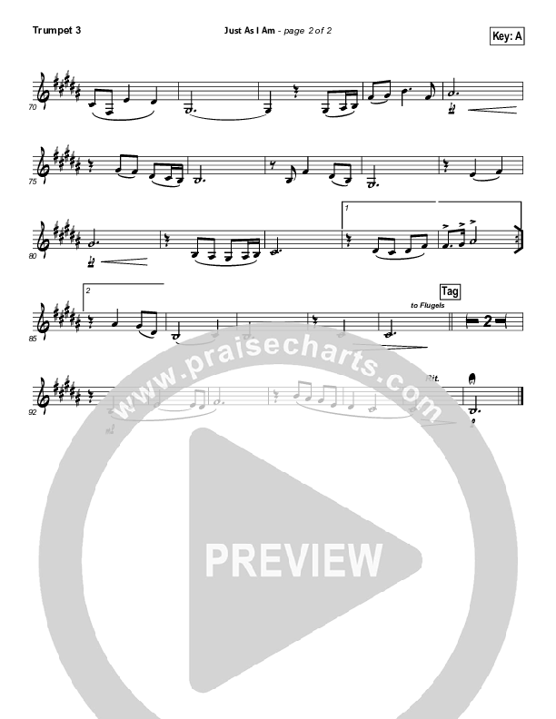 Just As I Am Trumpet 3 (Travis Cottrell)