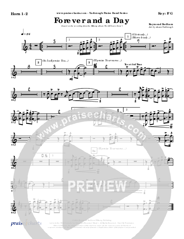 Forever And A Day French Horn 1/2 (Hillsong Worship)