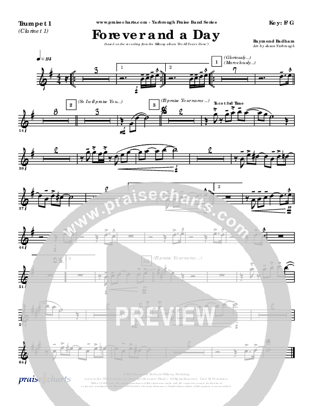 Forever And A Day Trumpet 1 (Hillsong Worship)