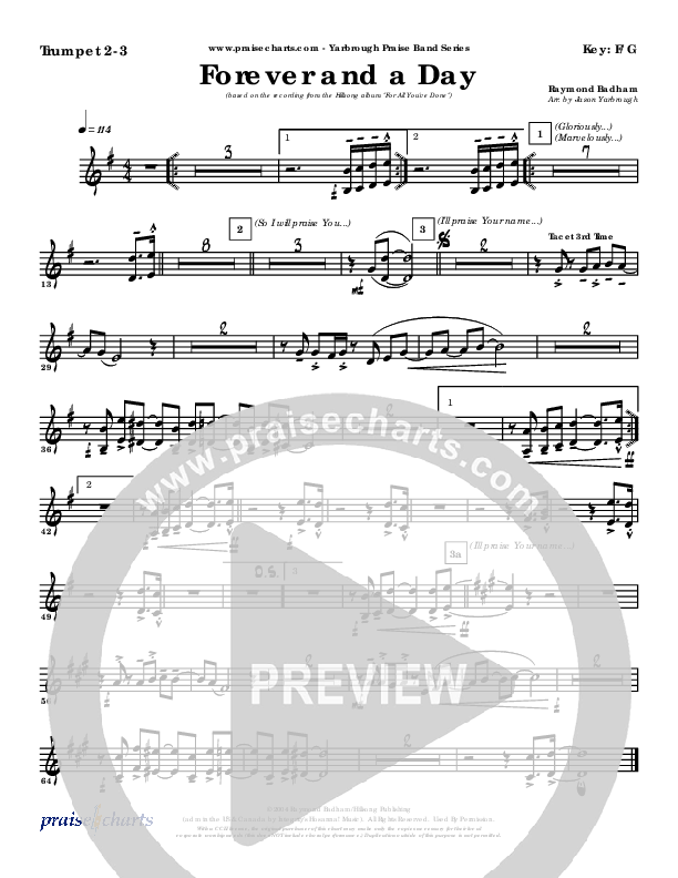Forever And A Day Trumpet 2/3 (Hillsong Worship)