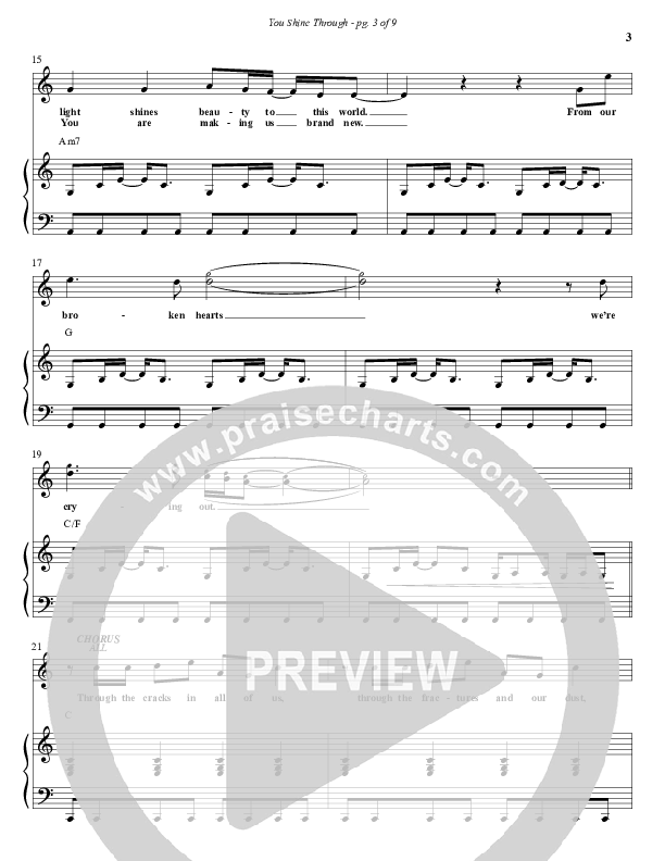 You Shine Through Lead & Piano (Brothers McClurg)