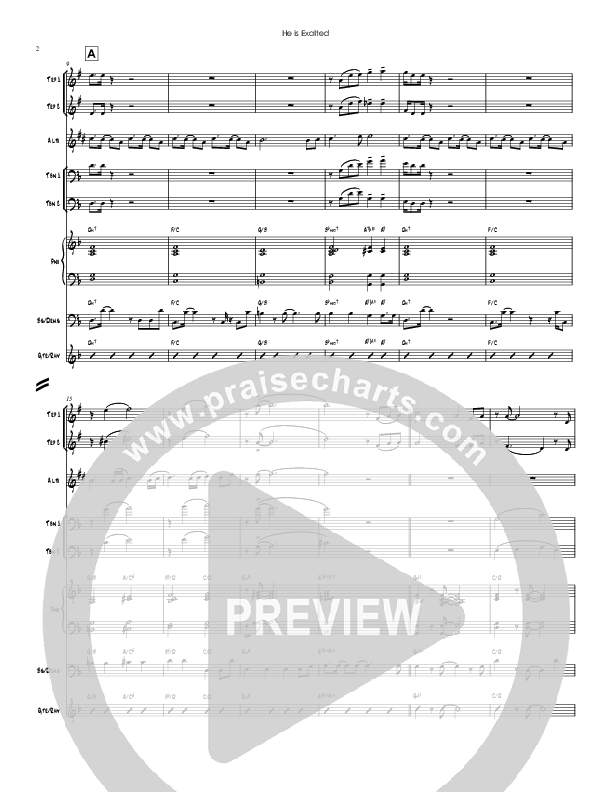 He Is Exalted (Instrumental) Conductor's Score (Good Jazz Series)