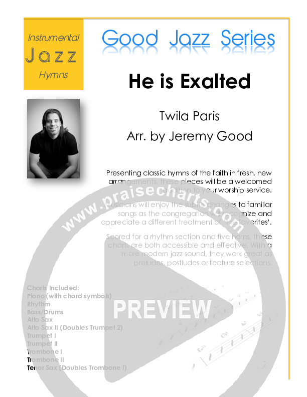 He Is Exalted (Instrumental) Cover Sheet (Good Jazz Series)