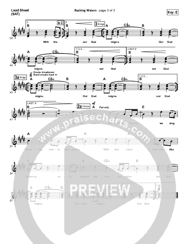 Rushing Waters Lead Sheet (Dustin Smith)