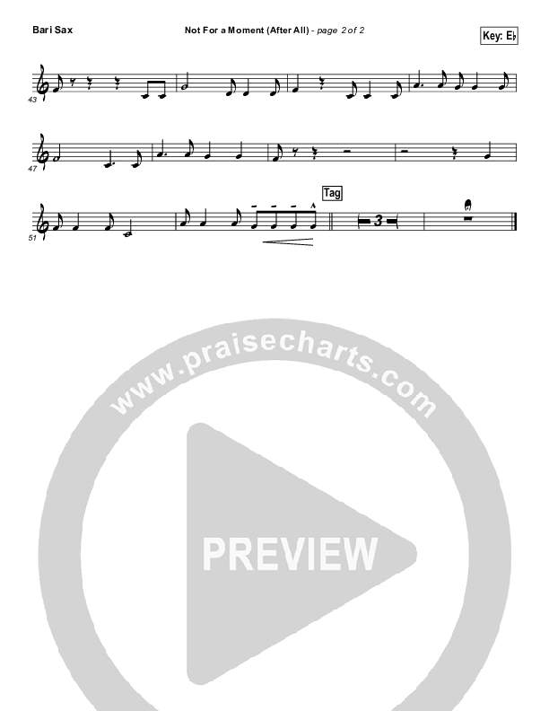 Not For A Moment (After All) Bari Sax (Meredith Andrews)