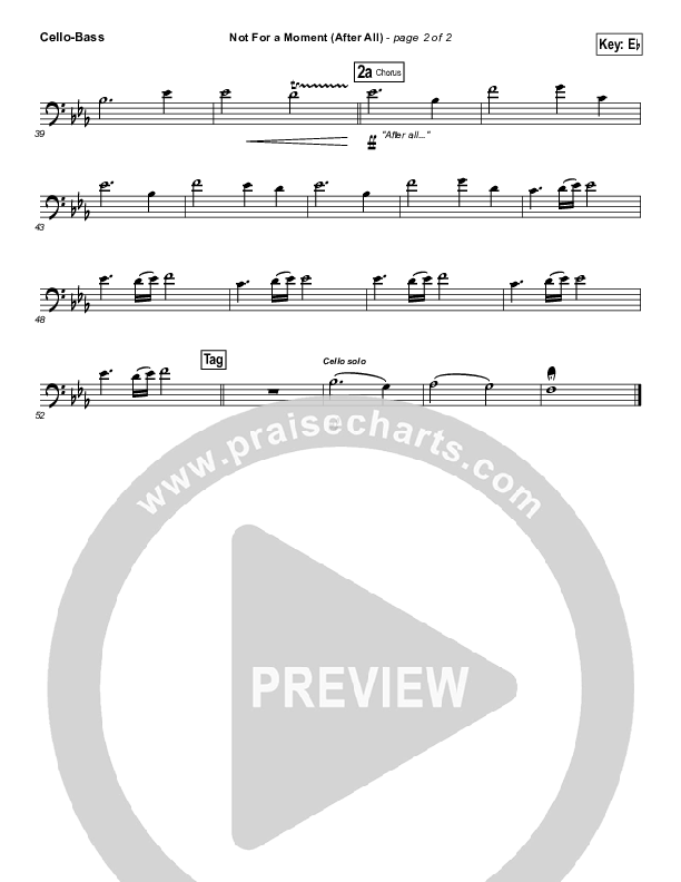 Not For A Moment (After All) Cello/Bass (Meredith Andrews)