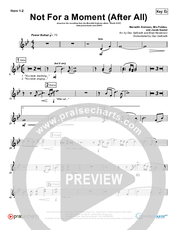 Not For A Moment (After All) French Horn 1/2 (Meredith Andrews)