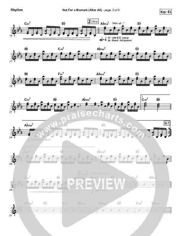 Not For A Moment (After All) Rhythm Chart (Meredith Andrews)