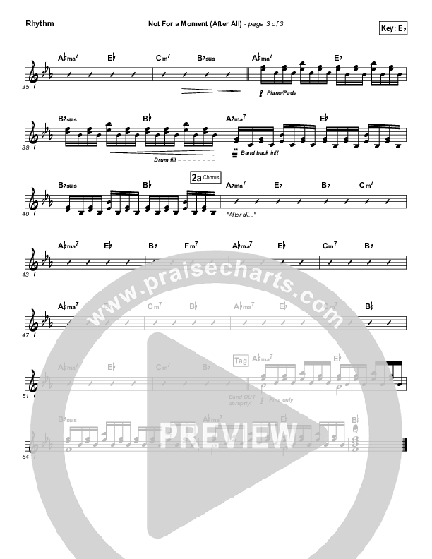 Not For A Moment (After All) Rhythm Chart (Meredith Andrews)