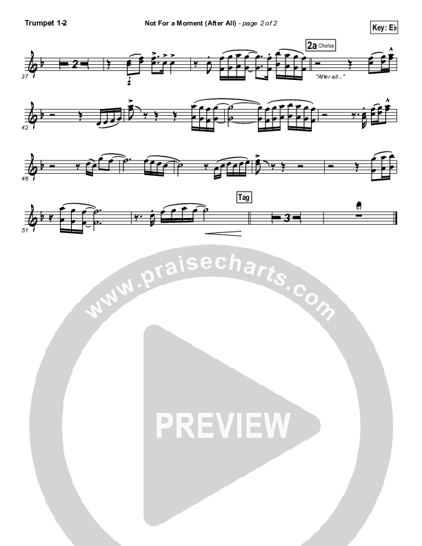 Not For A Moment (After All) Trumpet 1,2 (Meredith Andrews)