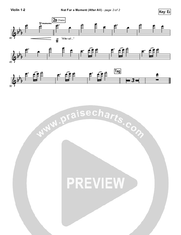 Not For A Moment (After All) Violin 1/2 (Meredith Andrews)