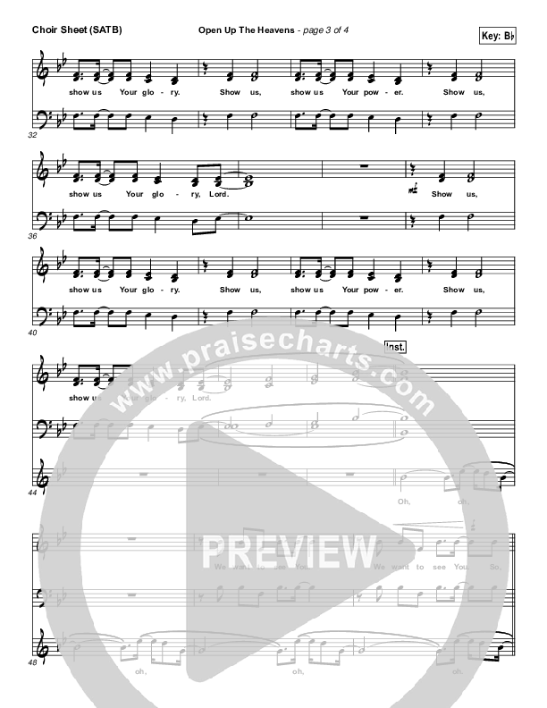 Open Up The Heavens Choir Vocals (SATB) (Meredith Andrews)