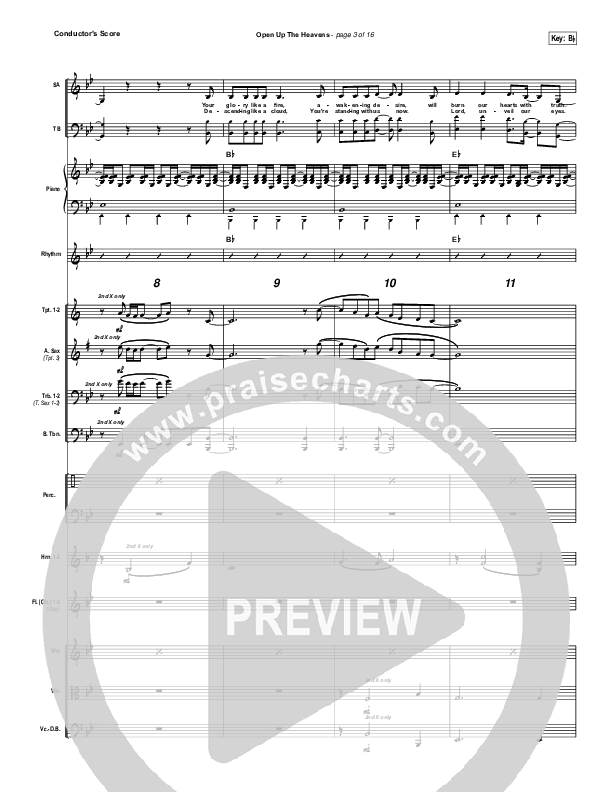 Open Up The Heavens Conductor's Score (Meredith Andrews)