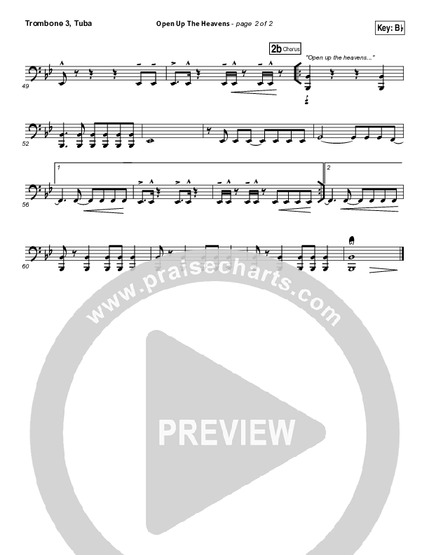 Open Up The Heavens Trombone 3/Tuba (Meredith Andrews)