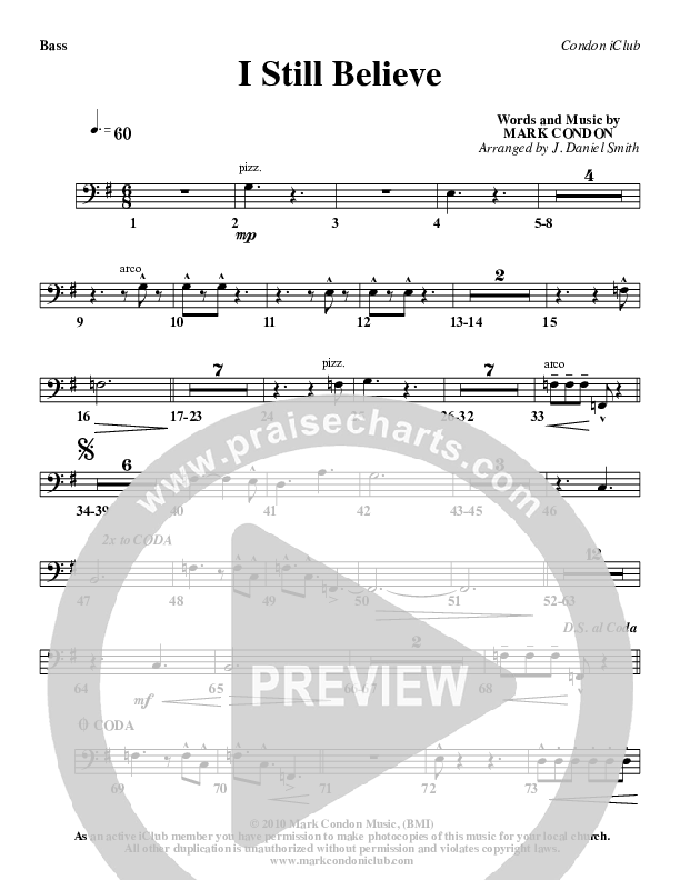 I Still Believe Double Bass (Mark Condon)