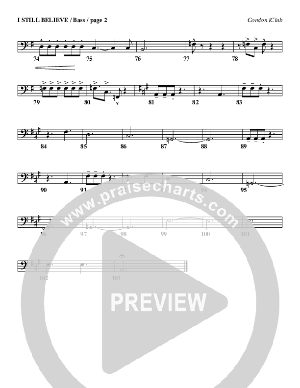 I Still Believe Double Bass (Mark Condon)