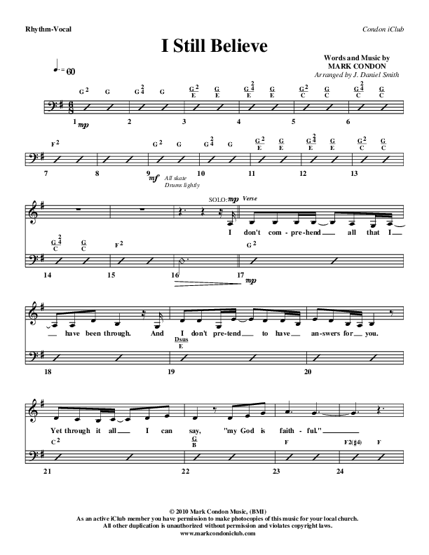 I Still Believe String Ensemble (Mark Condon)