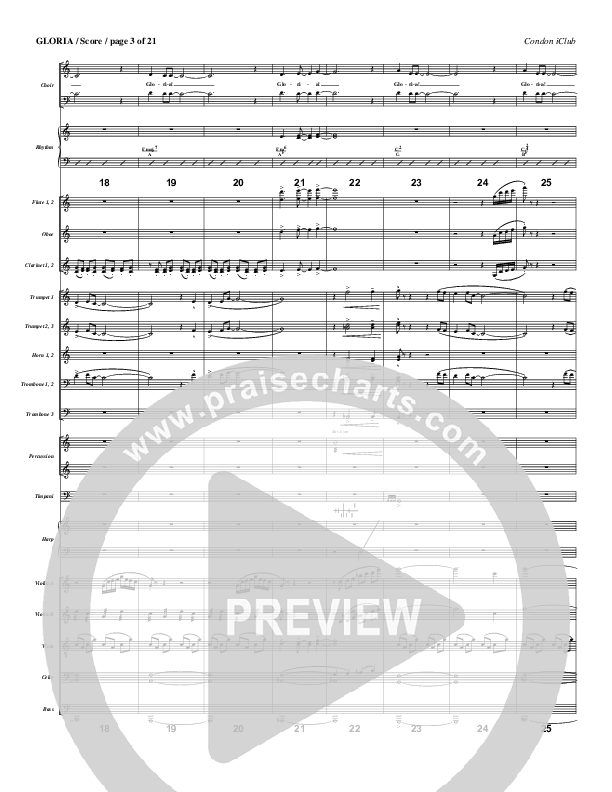 Gloria Conductor's Score (Mark Condon)