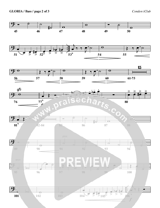 Gloria Double Bass (Mark Condon)