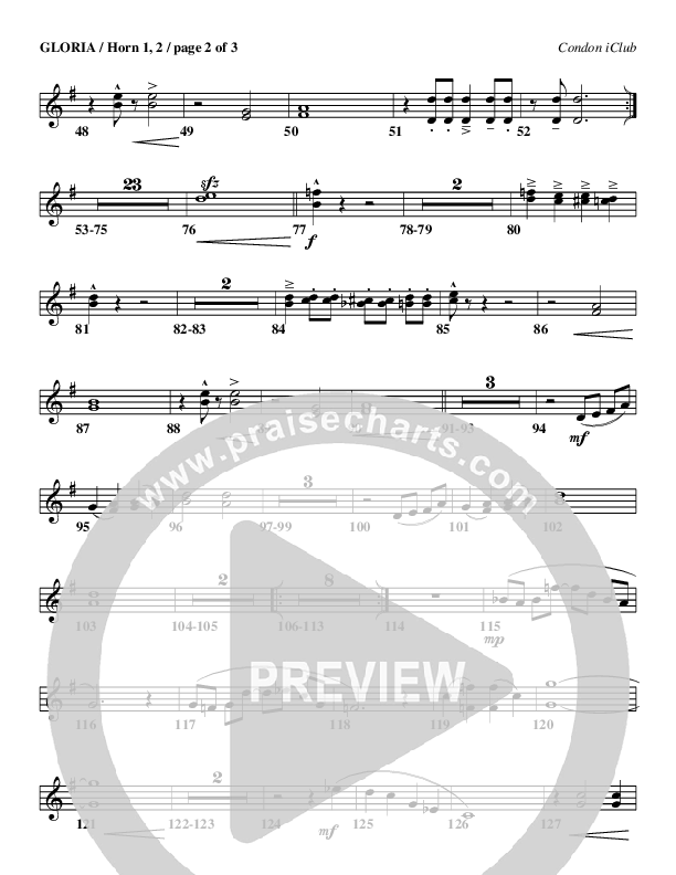 Gloria French Horn 1/2 (Mark Condon)
