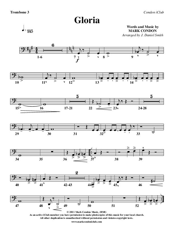 Gloria Trombone 3 (Mark Condon)