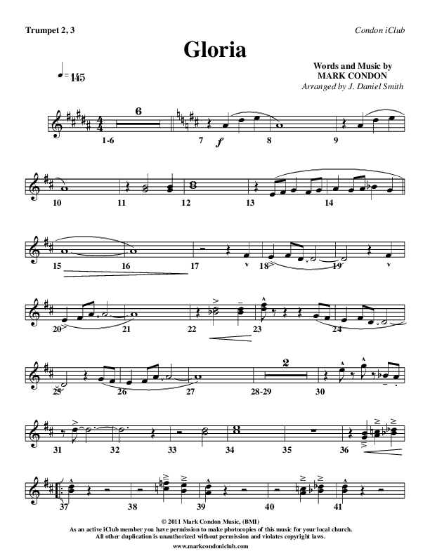Gloria Trumpet 2/3 (Mark Condon)