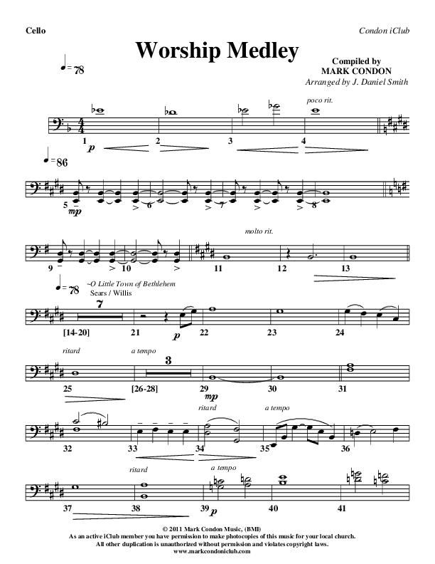 Worship Medley Cello (Mark Condon)