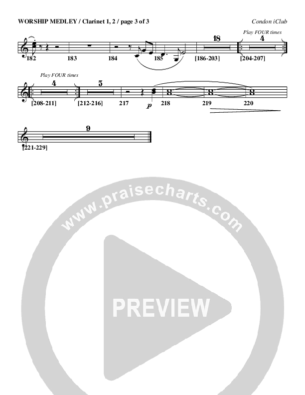 Worship Medley Clarinet 1/2 (Mark Condon)