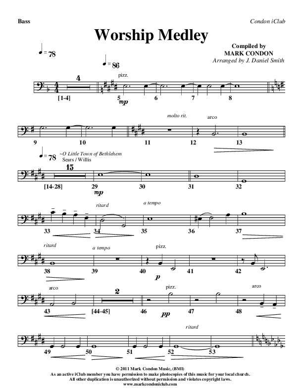 Worship Medley Double Bass (Mark Condon)