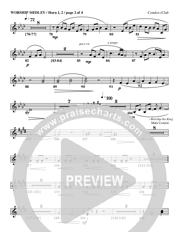 Worship Medley French Horn 1/2 (Mark Condon)