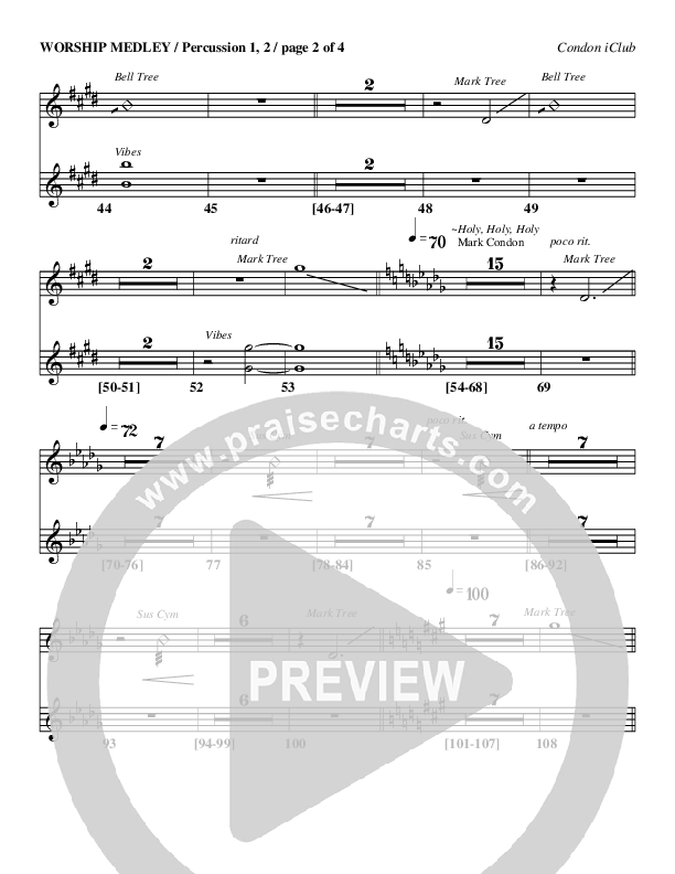 Worship Medley Percussion 1/2 (Mark Condon)