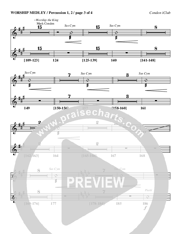 Worship Medley Percussion 1/2 (Mark Condon)