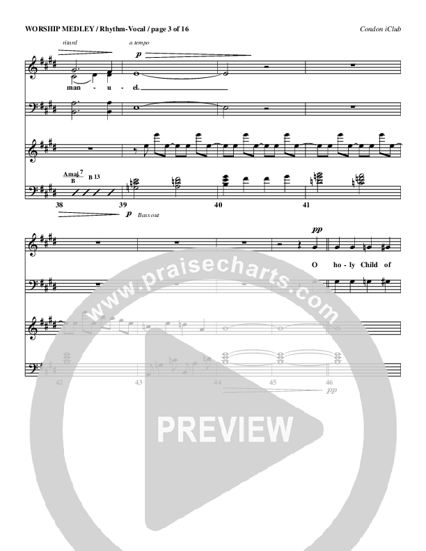 Worship Medley Lead Sheet (Mark Condon)