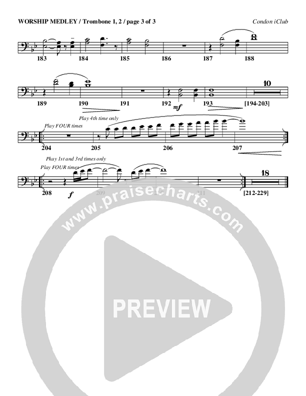 Worship Medley Trombone 1/2 (Mark Condon)