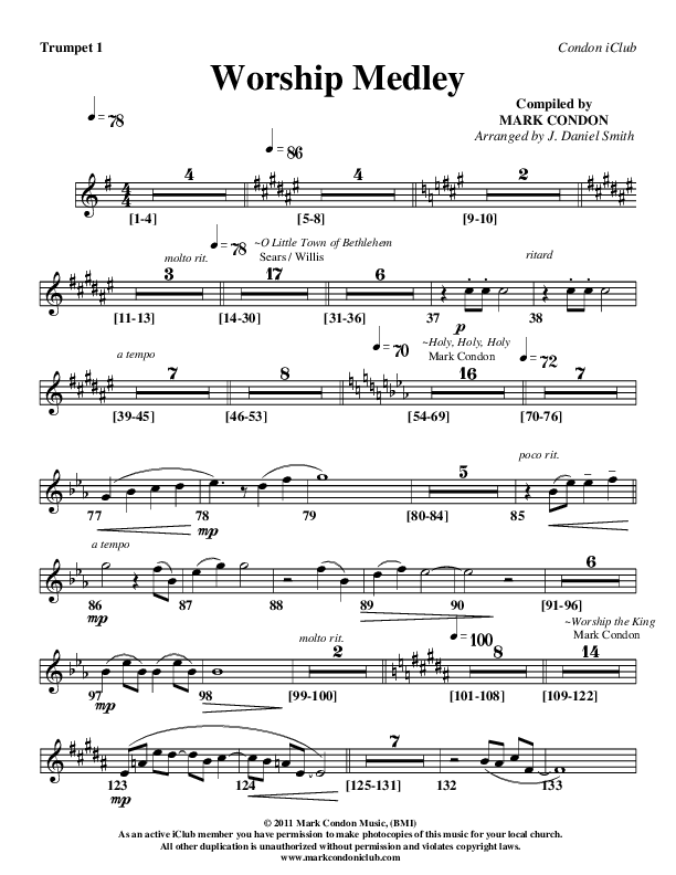 Worship Medley Trumpet 1 (Mark Condon)