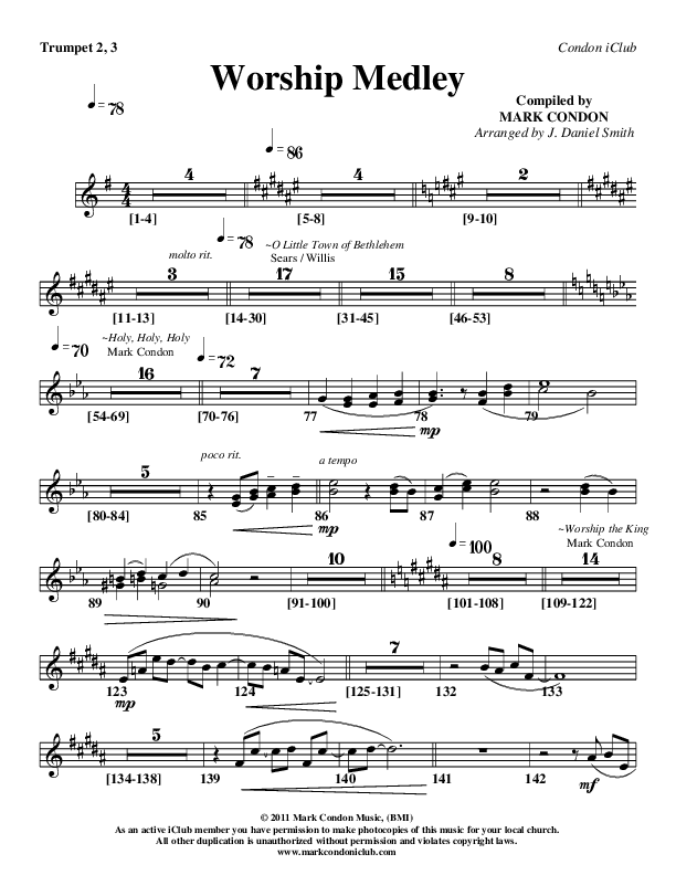 Worship Medley Trumpet 2/3 (Mark Condon)