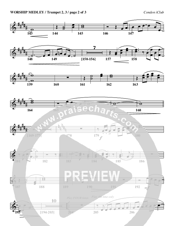 Worship Medley Trumpet 2/3 (Mark Condon)