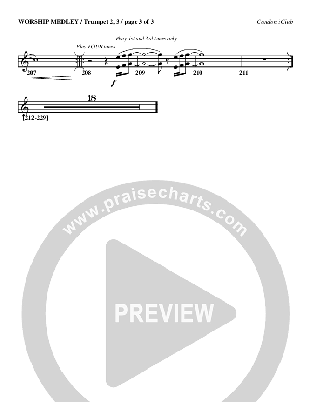 Worship Medley Trumpet 2/3 (Mark Condon)